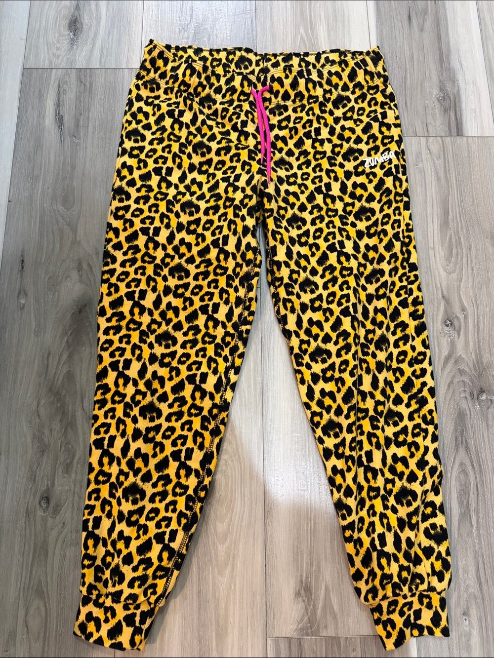 Zumba women  Print Joggers with Pink Drawstring small